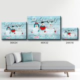 Snow Family Multi-Names Premium Canvas