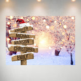 Snowy Christmas Multi-Names Poster