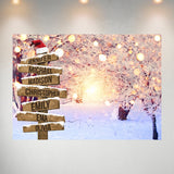 Snowy Christmas Multi-Names Poster