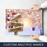 Snowy Christmas Multi-Names Poster