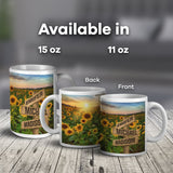 Sunflower Field Color Multi-Names Mug