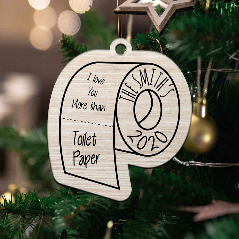 Toilet Paper Wooden Ornament