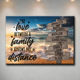 Ocean Sunset Color with Saying 5 Multi-Names Premium Canvas