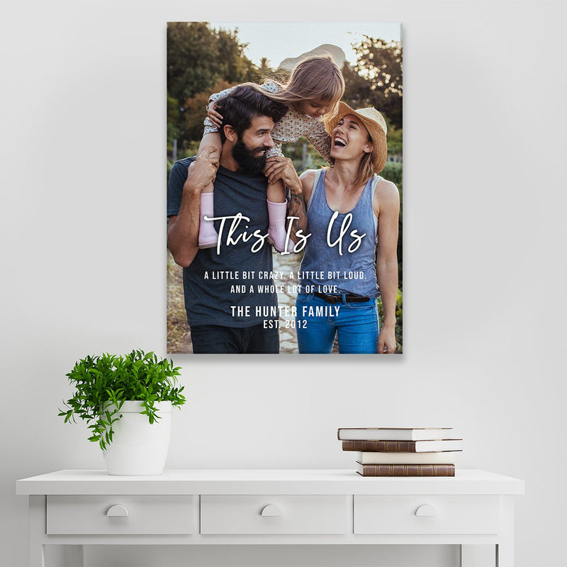 This is Us Family Photo Premium Canvas