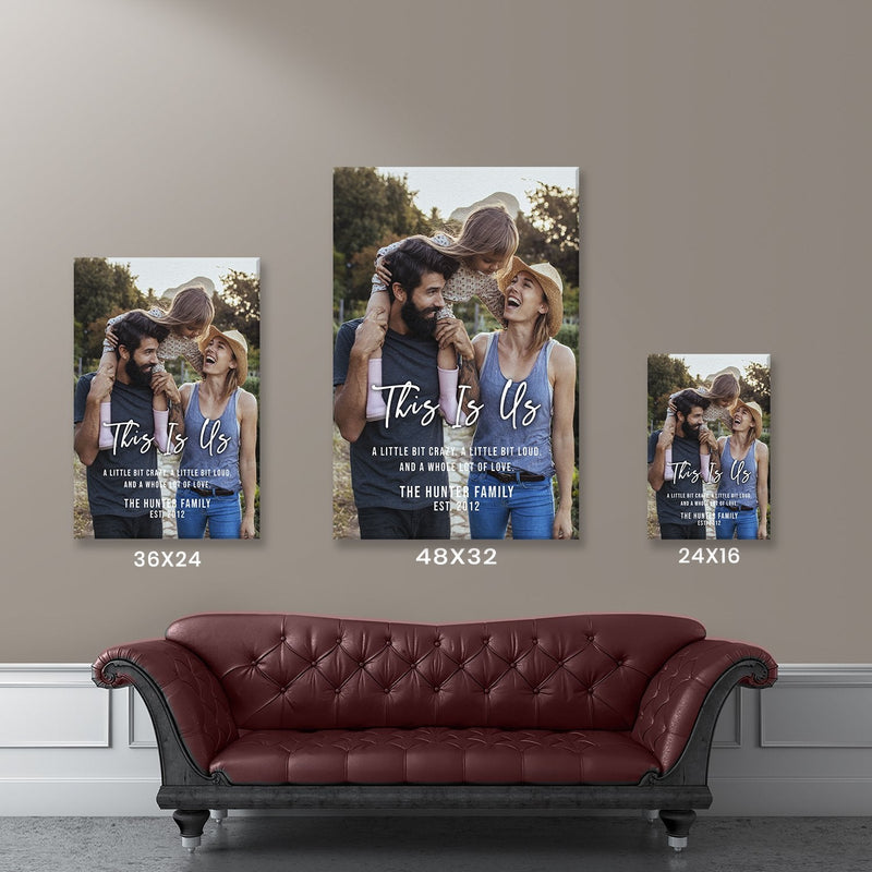 This is Us Family Photo Premium Canvas