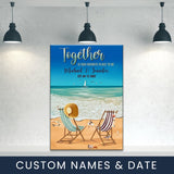 Together Beach Color Names Premium Canvas