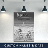 Together Beach Names Premium Canvas