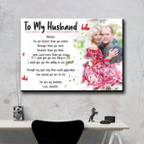 To My Husband Premium Canvas