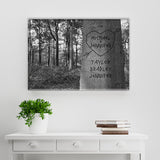 Family Tree Names Premium Canvas