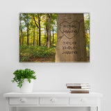 Family Tree Names Color Premium Canvas