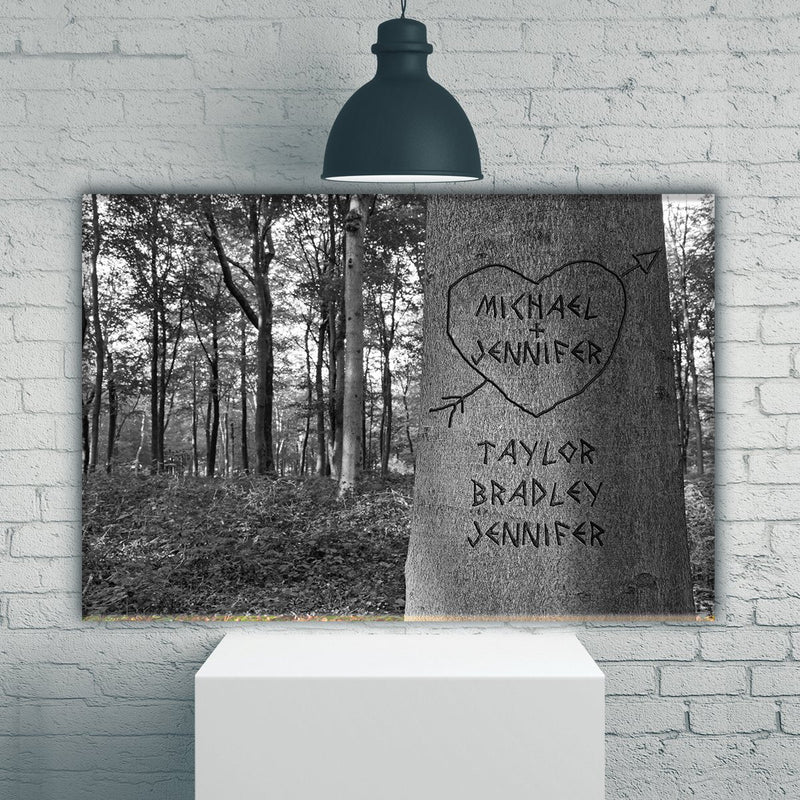 Family Tree Names Premium Canvas