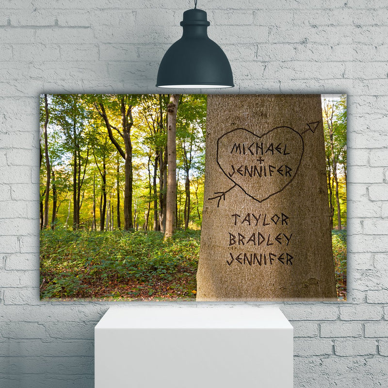 Family Tree Names Color Premium Canvas