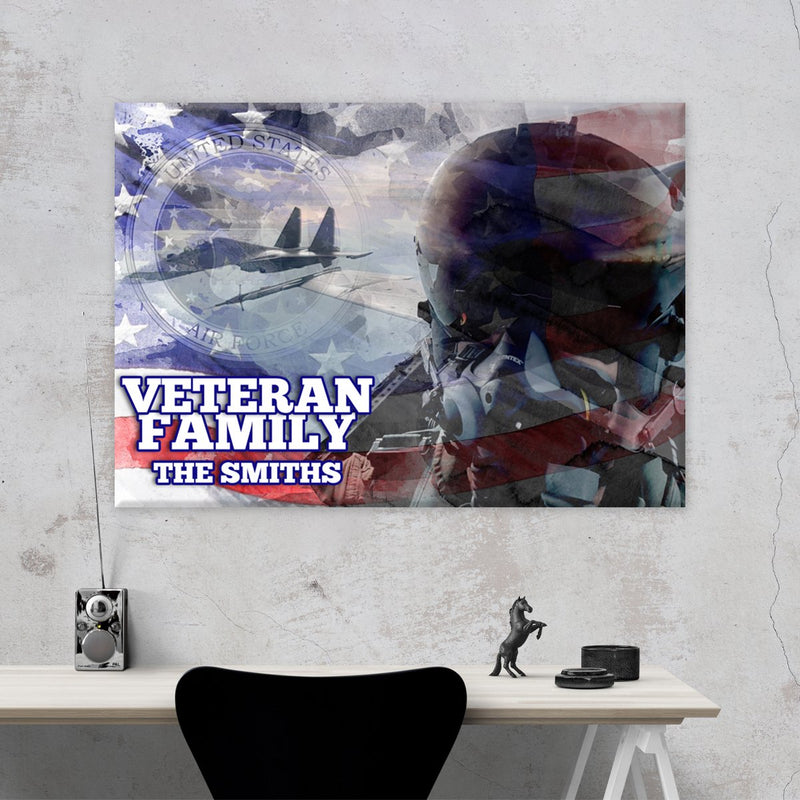 Veteran Family Air Force Premium Canvas