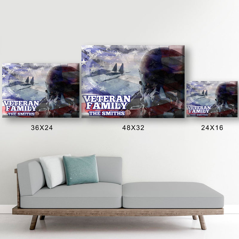 Veteran Family Air Force Premium Canvas