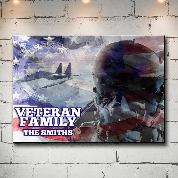 Veteran Family Air Force Premium Canvas