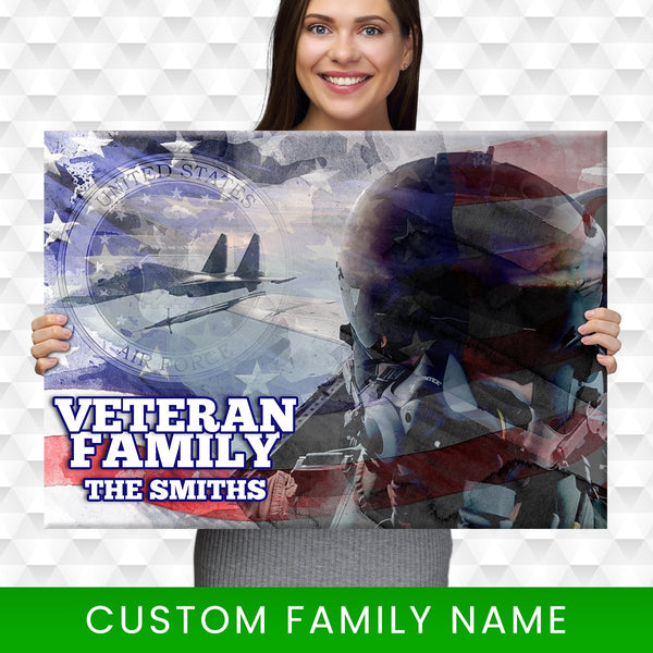 Veteran Family Air Force Premium Canvas