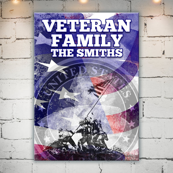 Veteran Family Army Premium Canvas
