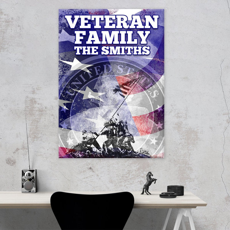 Veteran Family Army Premium Canvas