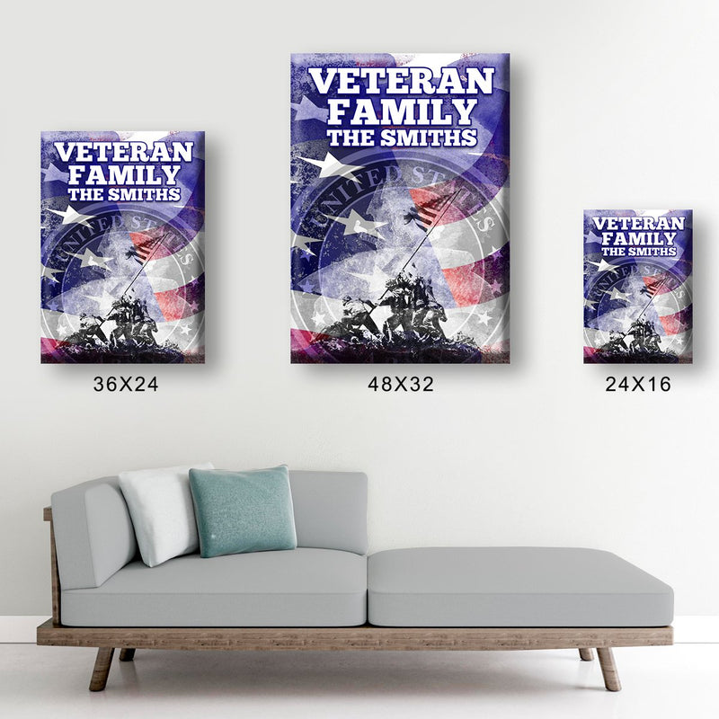 Veteran Family Army Premium Canvas