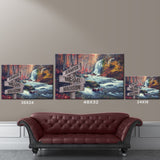 Waterfall Color Multi-Names Premium Canvas