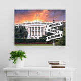 White House Color Multi Names Premium Canvas