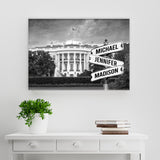 White House Multi Names Premium Canvas