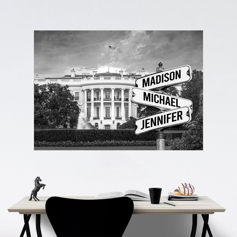 White House Multi-Names Poster