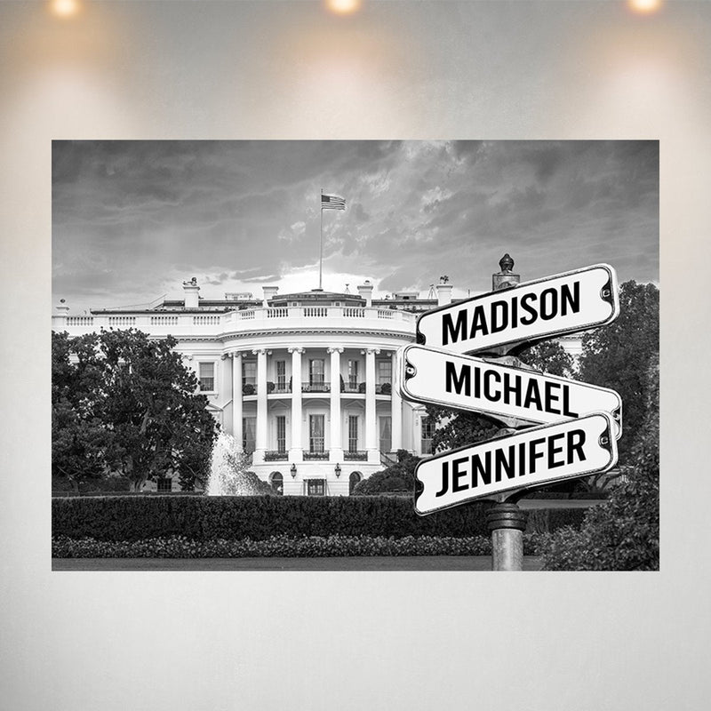 White House Multi-Names Poster