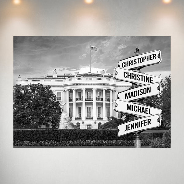 White House Multi-Names Poster