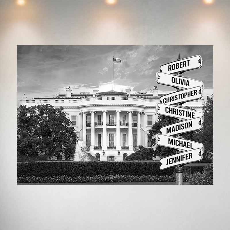 White House Multi-Names Poster