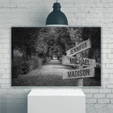 Woods Path 2 Multi-Names Premium Canvas