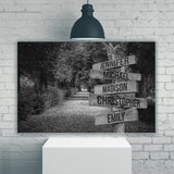 Woods Path 2 Multi-Names Premium Canvas