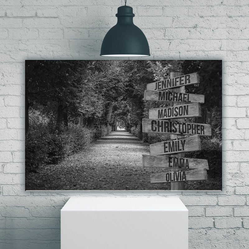 Woods Path 2 Multi-Names Premium Canvas