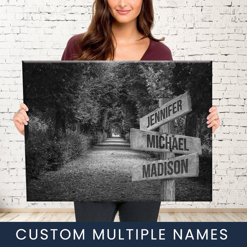 Woods Path 2 Multi-Names Premium Canvas