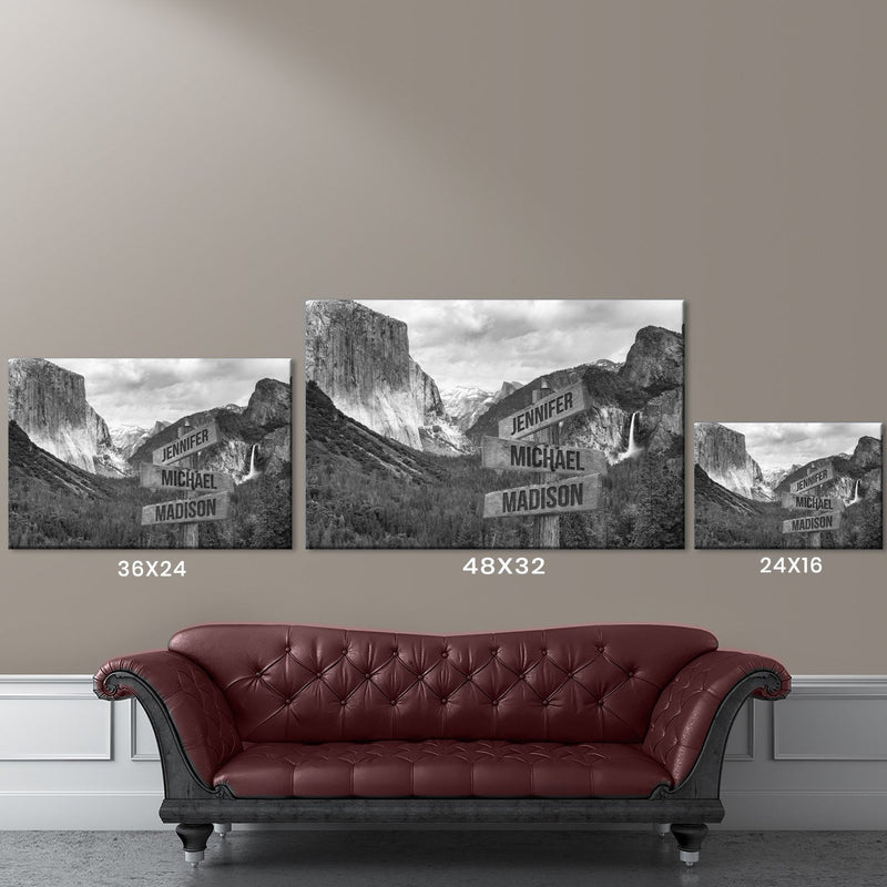 Yosemite Multi-Names Premium Canvas