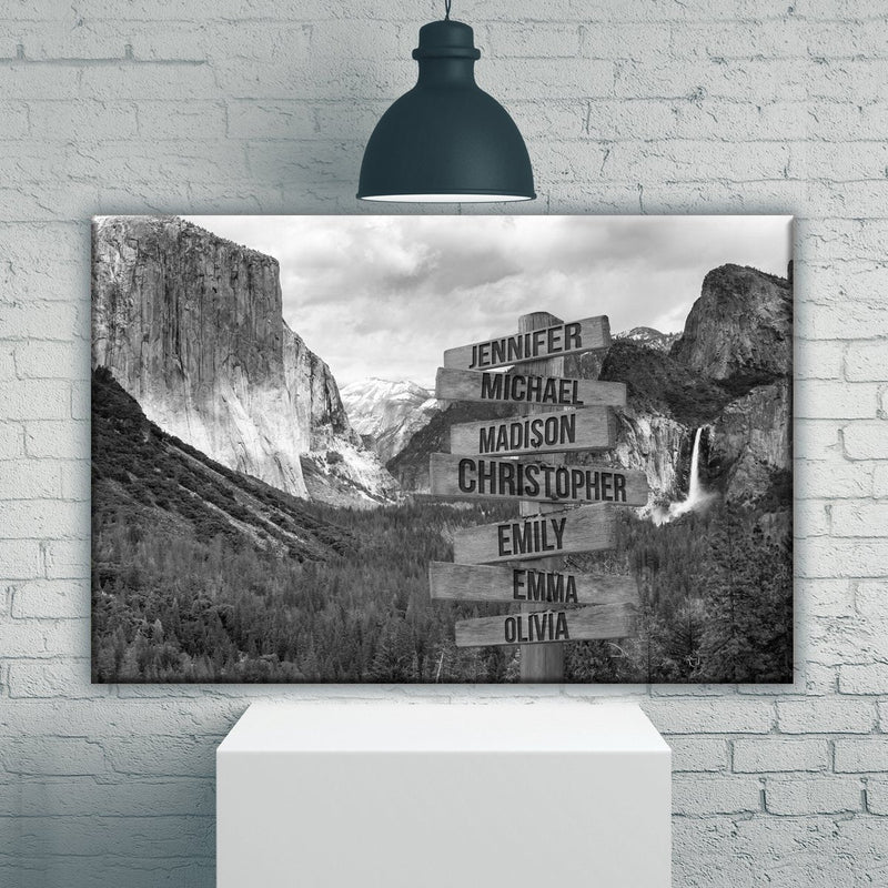 Yosemite Multi-Names Premium Canvas