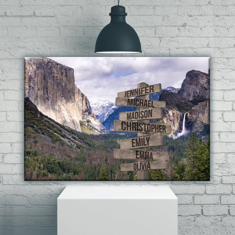 Yosemite Color Multi-Names Premium Canvas