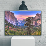 Yosemite Sunset Color Multi-Names Premium Canvas