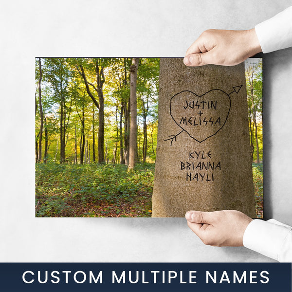 Family Tree Names Color Multi-Names Poster