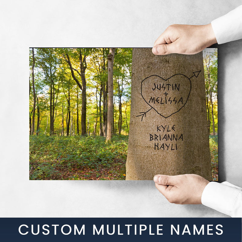 Family Tree Names Color Multi-Names Poster