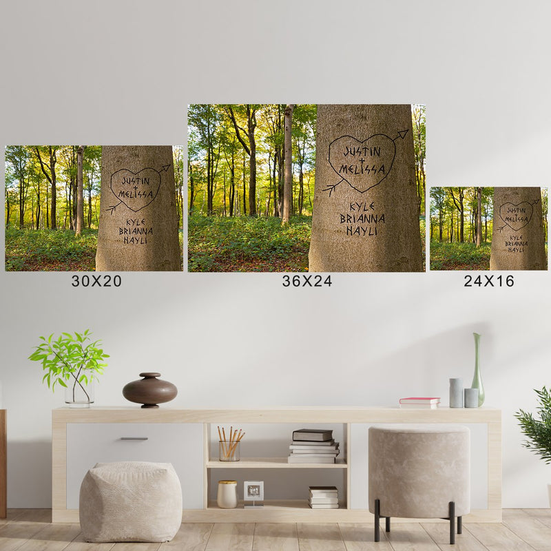 Family Tree Names Color Multi-Names Poster