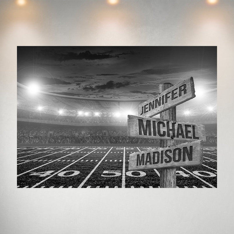 Football Field Multi-Names Poster