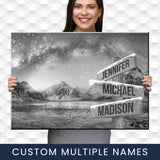 Milky Way Multi-Names Premium Canvas