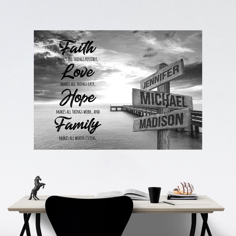 Ocean Dock Faith Multi-Names Poster