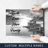 Ocean Dock Faith Multi-Names Poster