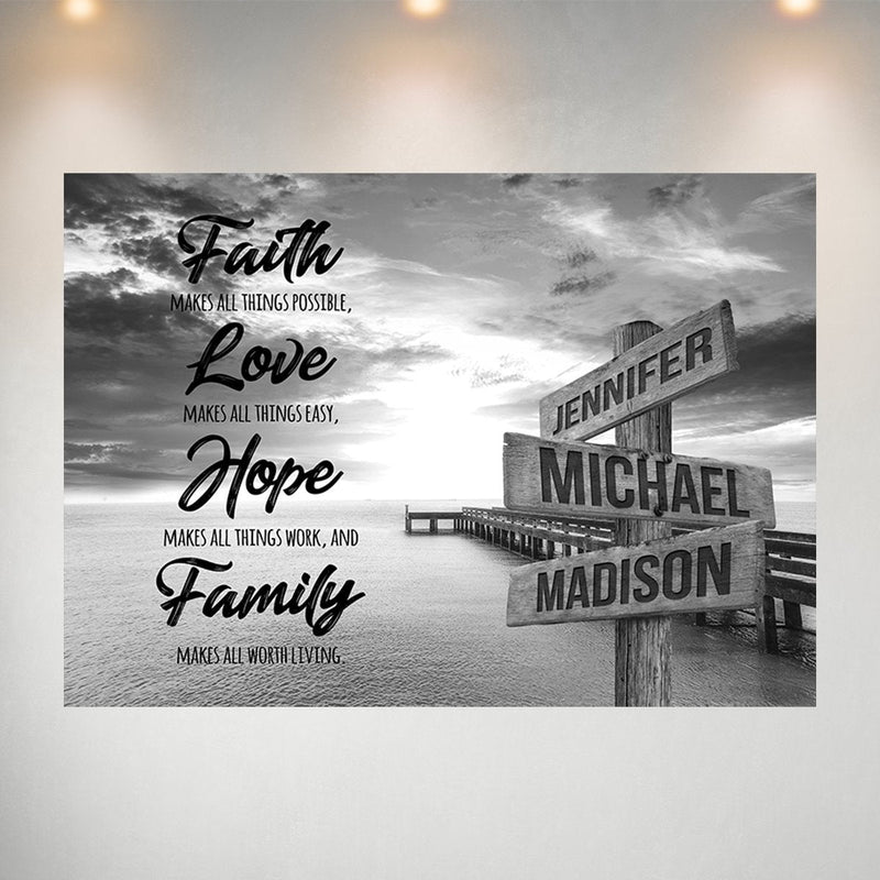 Ocean Dock Faith Multi-Names Poster