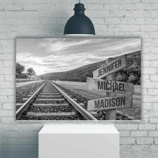 Railroad Track Multi-Names Premium Canvas