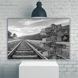 Railroad Track Multi-Names Premium Canvas