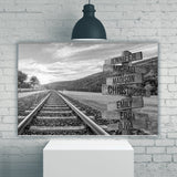 Railroad Track Multi-Names Premium Canvas