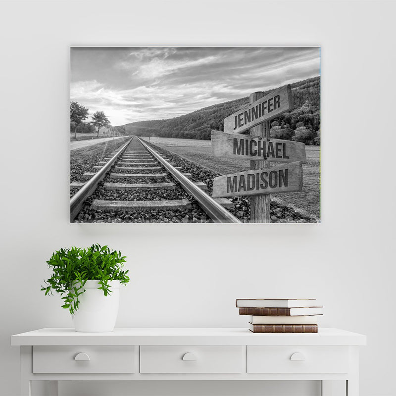 Railroad Track Multi-Names Premium Canvas